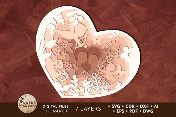 Download Heart Decorative Ornament, Cut Template - Template Collection