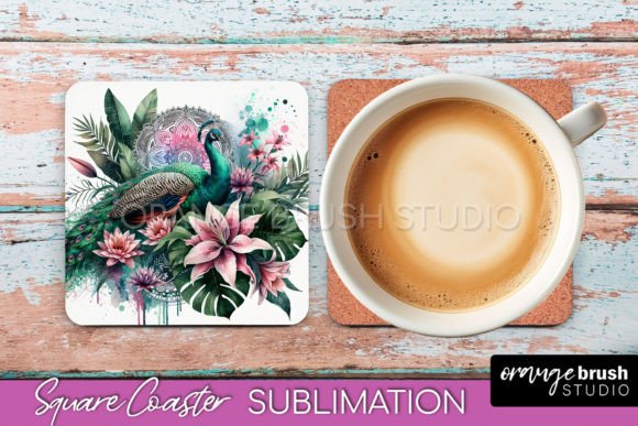 Download Tropical Animals Square Coaster Design - Coaster design Collection