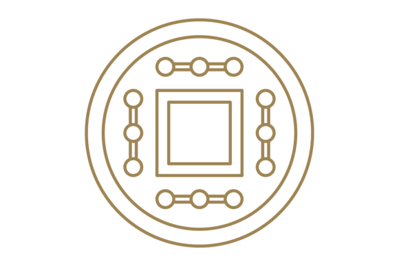 Download Feng Shui Coin. Golden Oriental Symbol O - Premium Resources