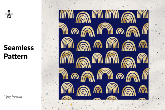 Download Gold Rainbows - Bohemian Pattern - Gold Collection