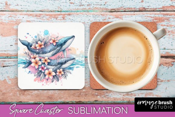 Download Sea Animals Beach Square Coaster Design - Coaster design Collection