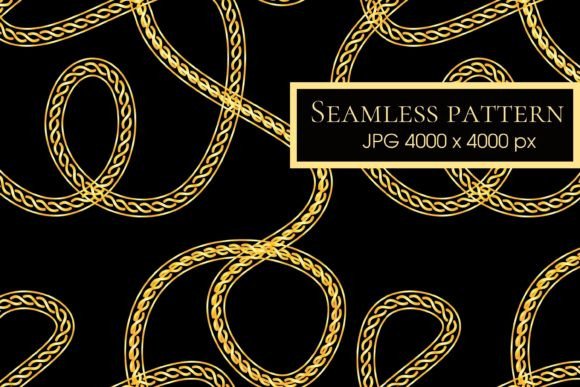 Download Bohemian Pattern with Gold Chains - Gold Collection