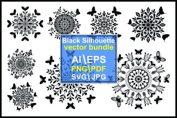Download Silhouette Mandala Patterns Butterflies - Silhouette mandala Collection