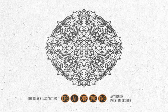 Download Silhouette Mandala Tropical Ornaments - Silhouette mandala Collection