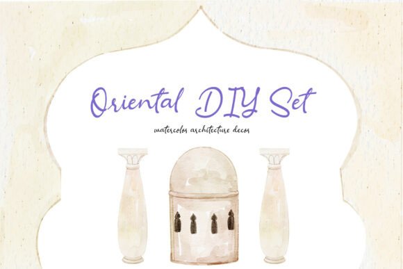 Download Oriental DIY Watercolor PNG Decor Set - Premium Resources